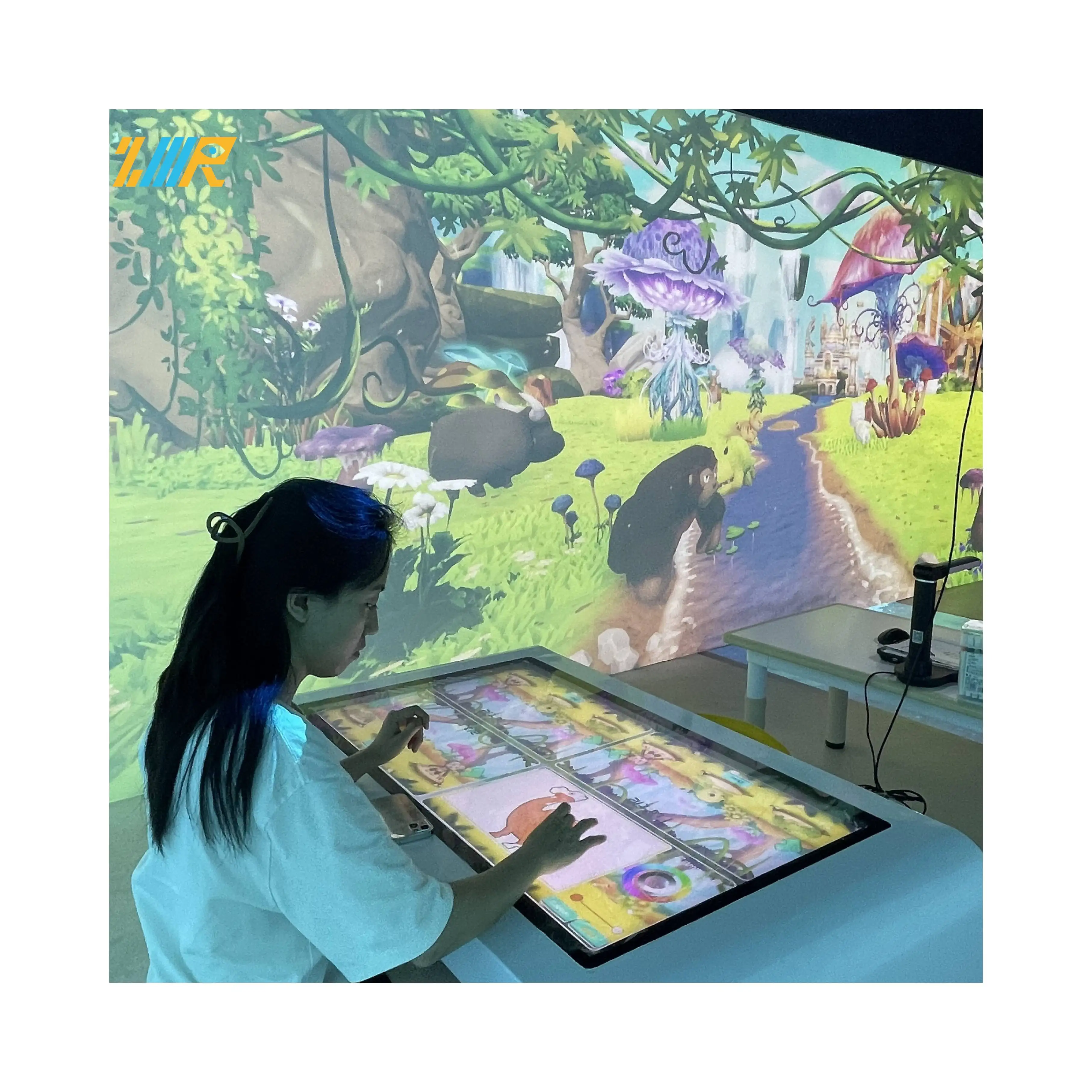 6 game themed scenes Touch screen graffiti kids games interactive wall interactive games wall interact projector