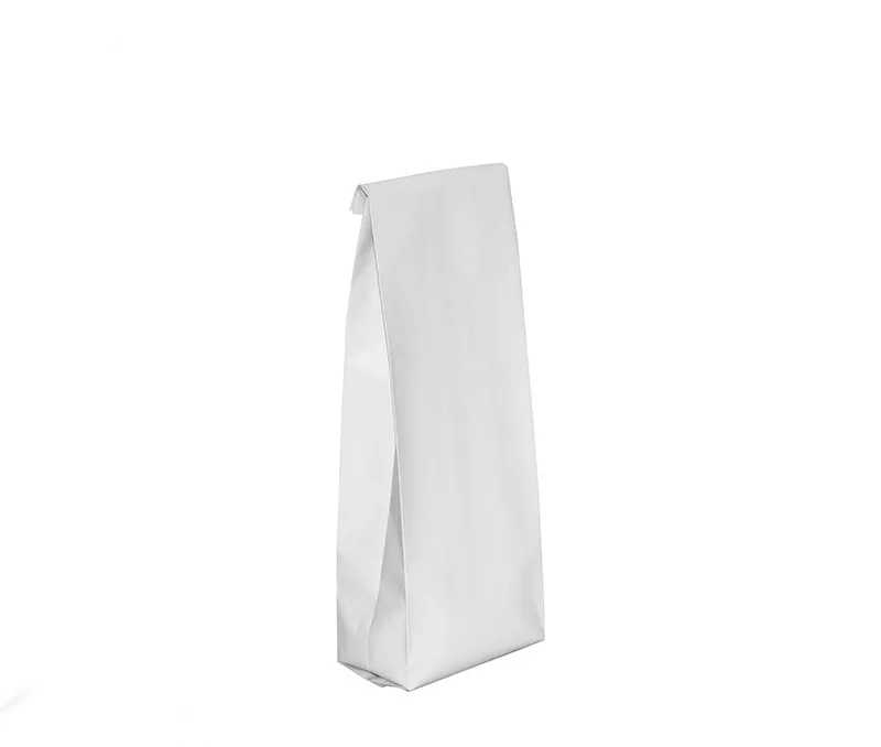 Custom Coffee Bean Bags Flat Bottom Red/White Kraft Paper Coffee Side Gusset Pouch With Tin Tie Valve Coffee Packaging