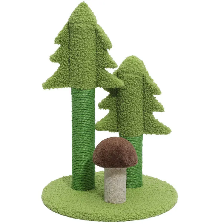 Wholesale New-design Durable Coconut Tree Mushroom Cactus Sisal Cat Tree Cat Scratching Post Pet Cat Toy