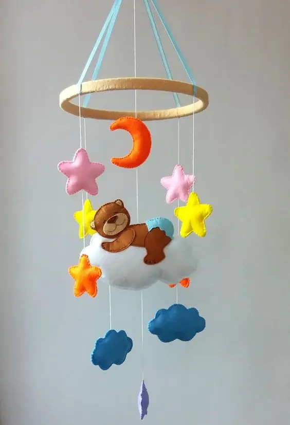 
cute bed hanging felt mobile baby toy baby mobile for crib customizable 