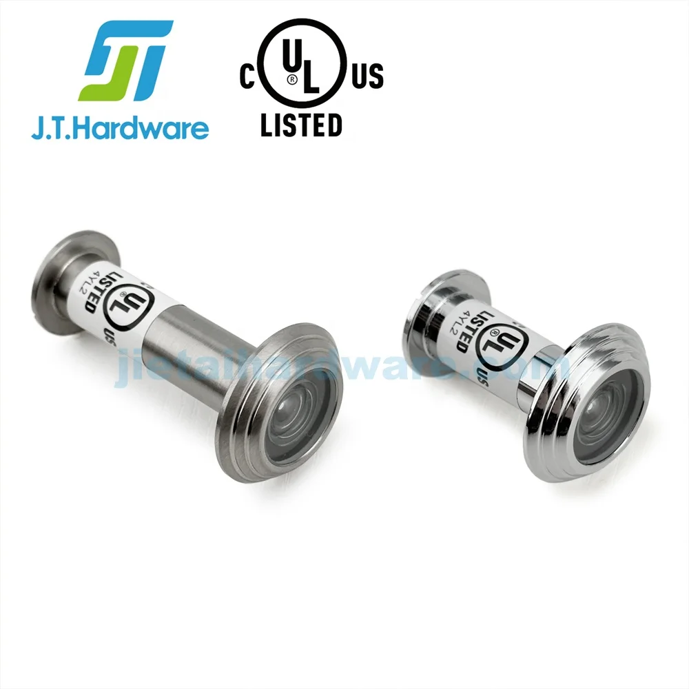 Listed HD Glass Lens Peephole Diameter 14MM Steel Fireproof Door Viewer