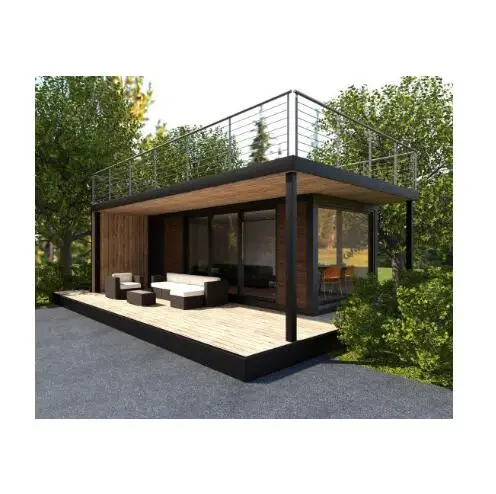 pre-made flat pack foldable house mobile coffee bar cafe container