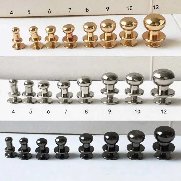 Wholesale 8/10mm Bag Hardware Accessories Handbag Decorative Stud Rivet For Leather Button Screw Rivets