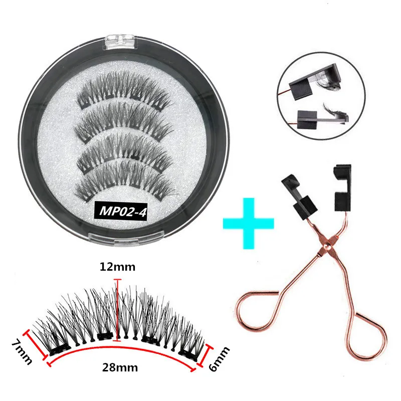3D magnetic eyelashes With 4/5 Magnets handmade Mink eyelashes extended Reusable false eyelashes magnetic lashes wholesale