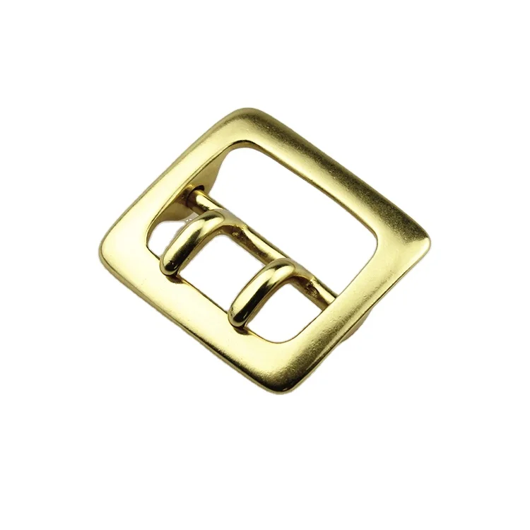 New Arrivals Solid Brass Belt Buckle 2 Prongs Center Bar Buckle Brass Belt Buckle