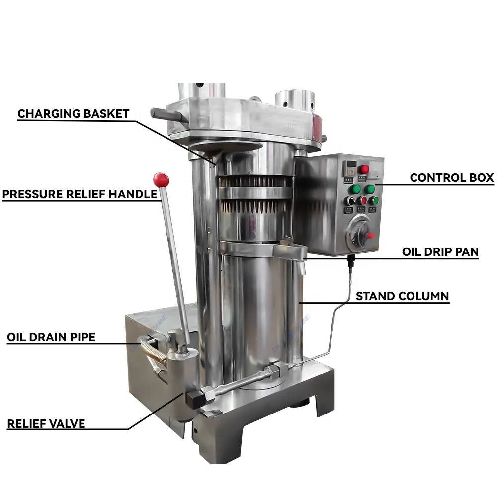 Sunflower Hydraulic Oil Press Machine Automatic Cooking Oil Making Machine Sesame Extractor Machine For Small Businesses