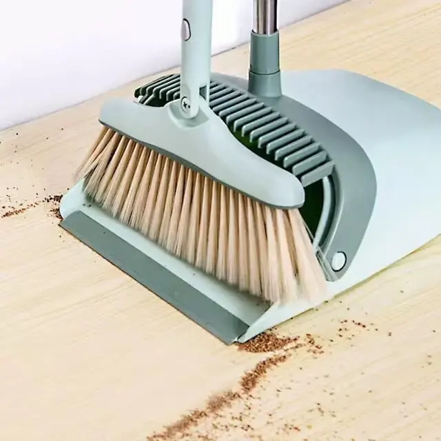 Best China Factory Made Folding Broom Plastic Household Items Cleaning Folding Broom And Dustpan Set  escobas y recogedores