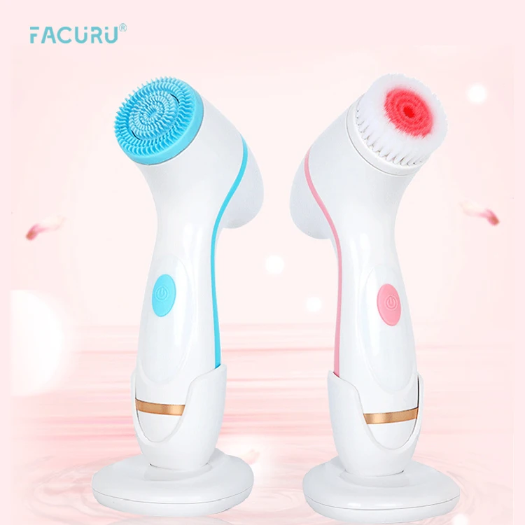 Facuru Best Selling Electric Face Silicone Brush Heated Selicone Brush For Facial Care