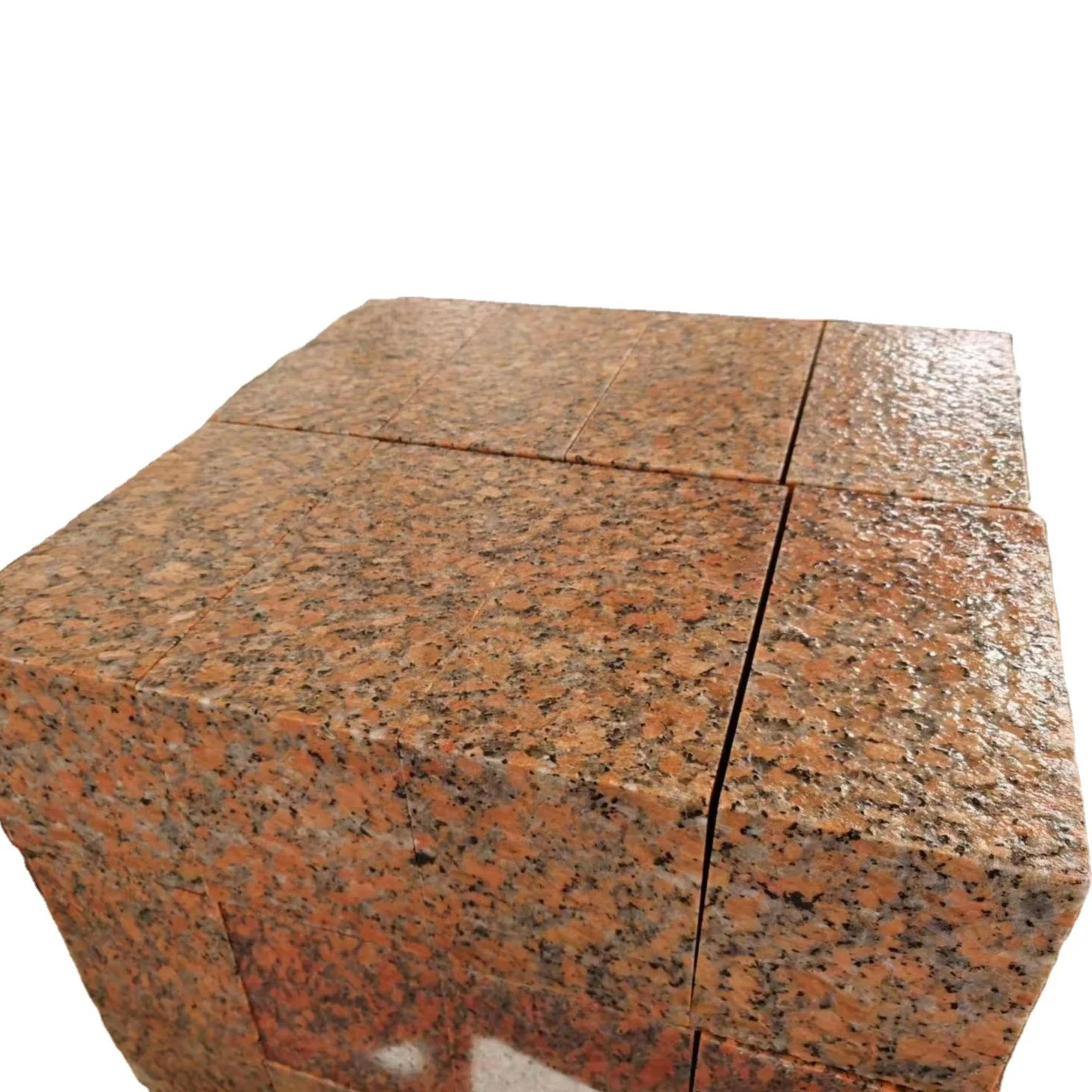 Flamed Surface Natural Stone G562 Maple Red Granite Outdoor Garden Park Anti-Slip Square Floor Paving Tiles