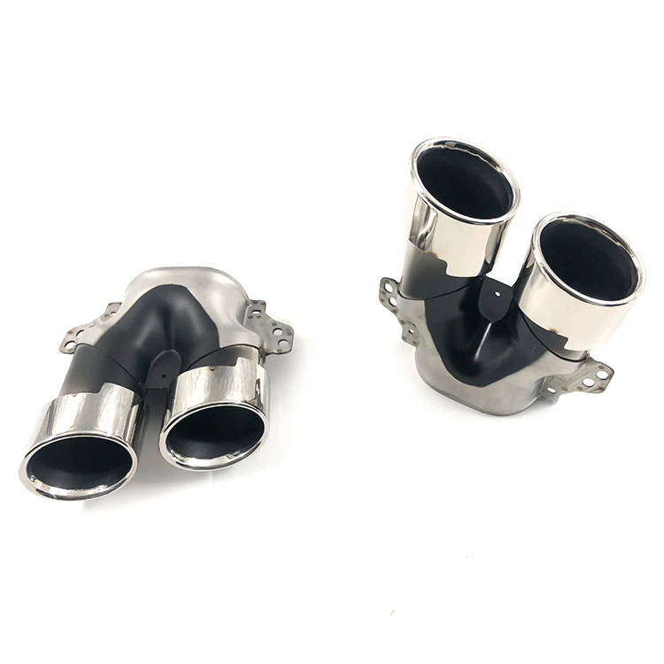 
High Quality cheap price silvery Original factory Split type tail throat car body kit for 2020 Benz GLC43 