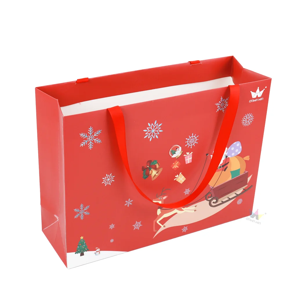 Recycled Custom Cardboard Luxury Gift Paper Bags And Boxes With Handle For Shopping Bag With Your Own Logo