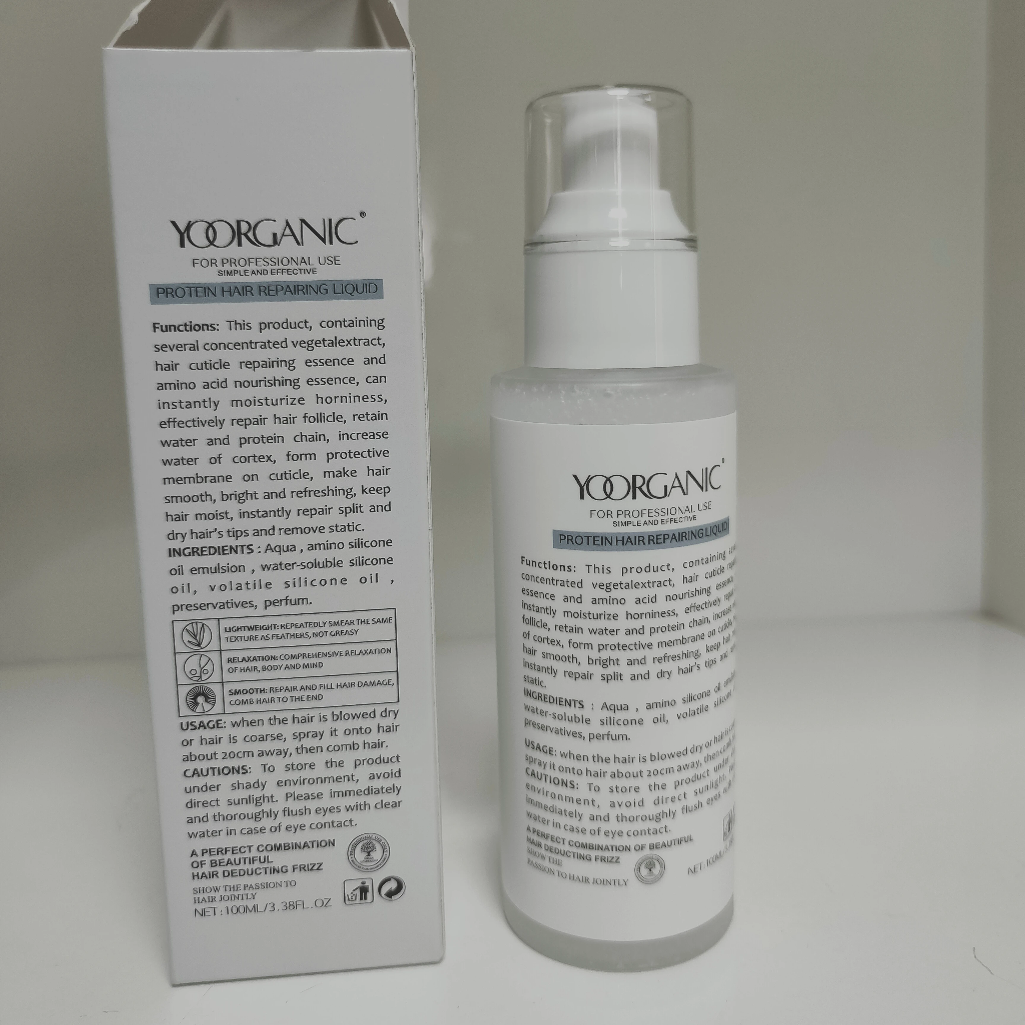 
Hair treatment protein hair repairing liquid show the passion to hair jointly of YOORGANIC series 