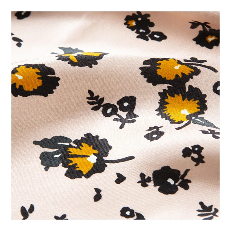 Атласная ткань 16 мм, 16 мм, бежевый цвет, 100% чистый шелк