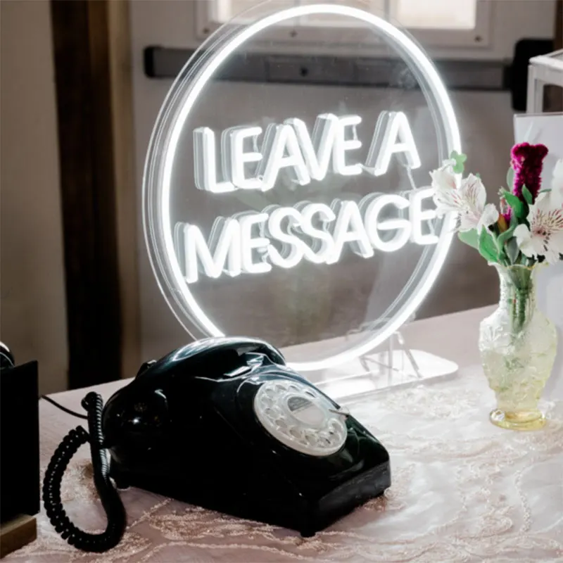 Audio Guestbook Pick Up The Phone Leave A Message Acrylic Wedding Sign