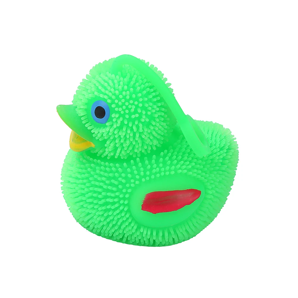 Factory Smile Face Puffer Animal Stress Ball Cute Color Duck Squishy Puffer Light Ball Kids Toy
