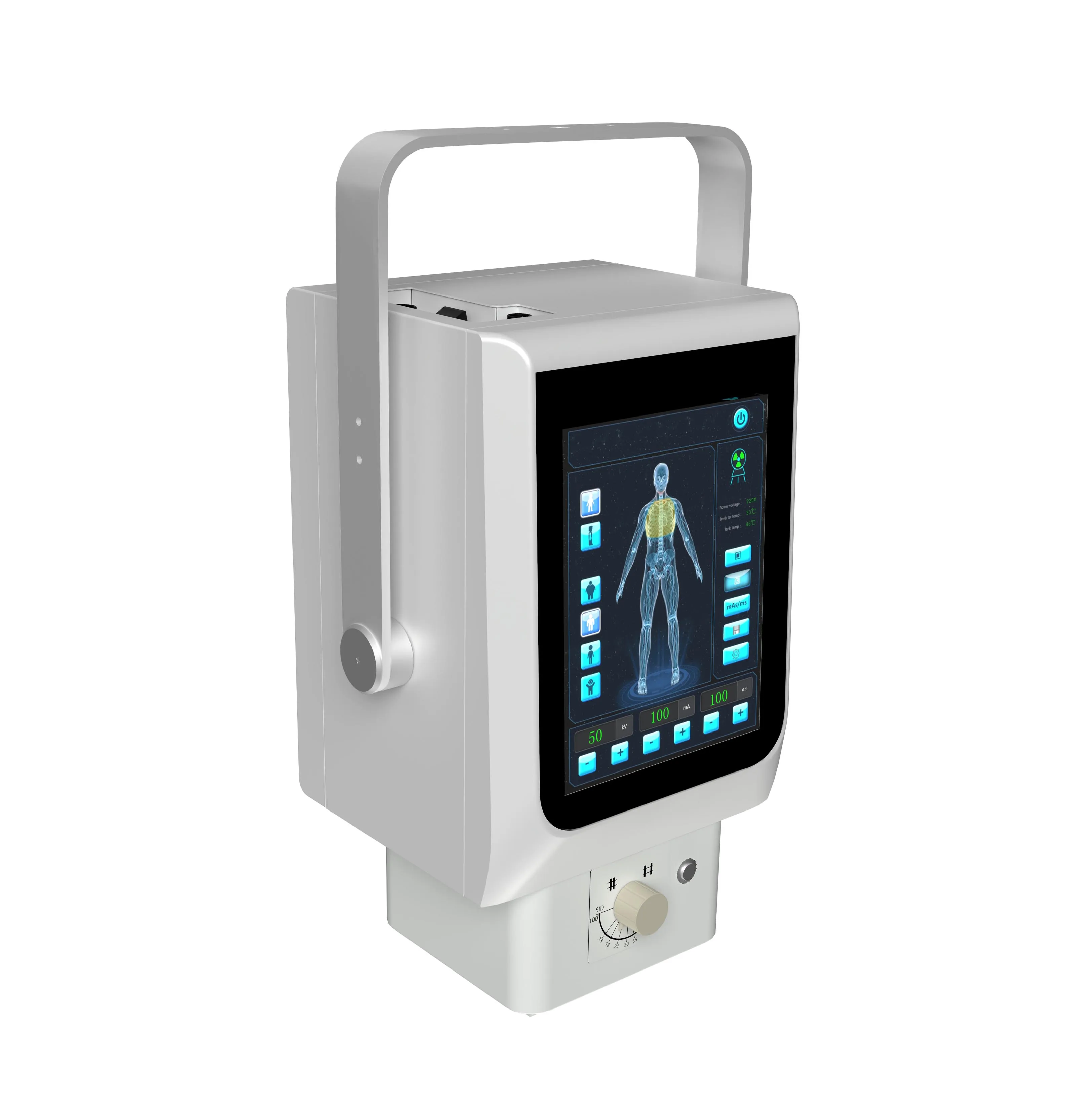 Medsinglong 10.4 Inches Touch Screen Multilingual X-ray Machine High Frequency Radiography Digital Portable Xray Machine