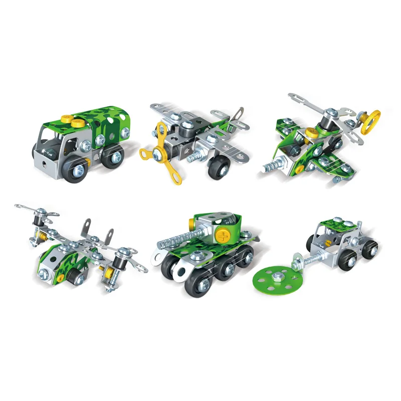 EPT Metal Assembled People Defender Mini Building Blocks Set Vehicles Model Kit Take Apart Stem Car Toy Erector Games Toys