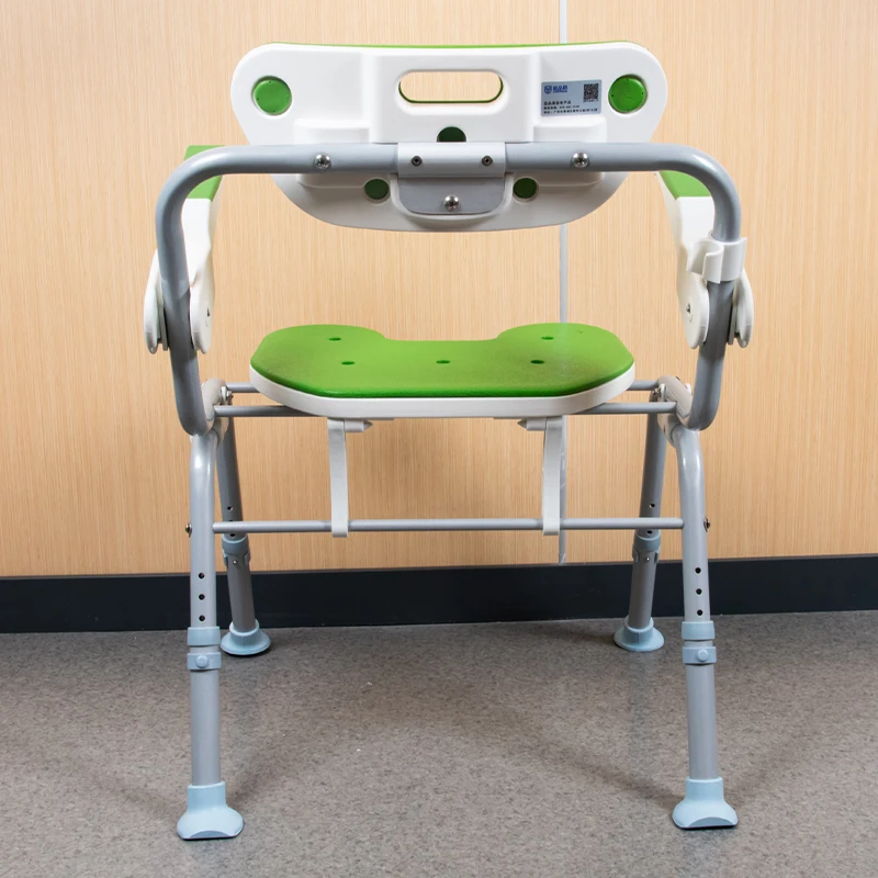 Bathroom toilet folding shower chair for the disabled, elderly and handicapped