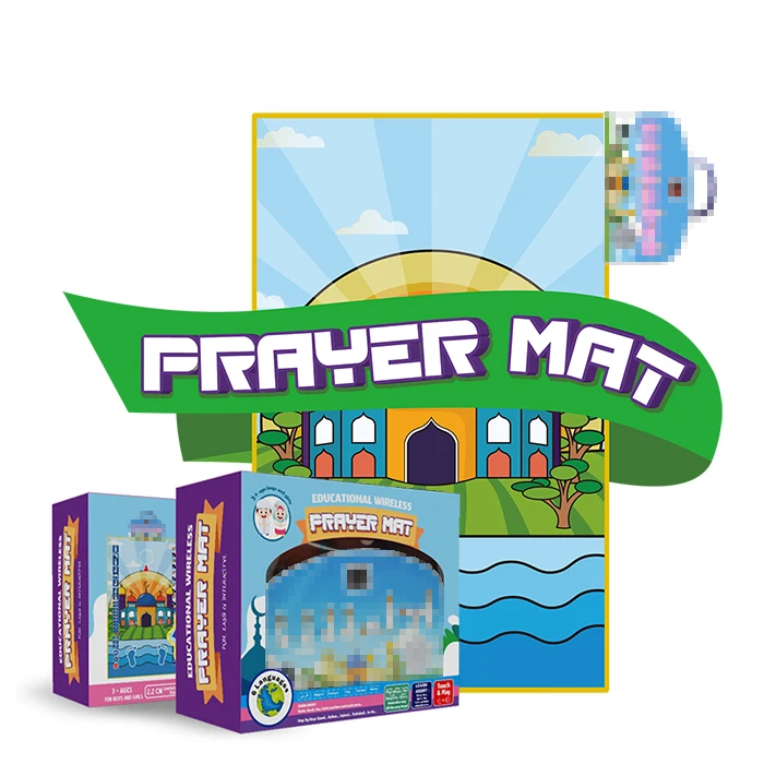 Kids Sajadah Custom Islam Muslim Pocket Sponge Digital Electronic Talking Musallah Educational Interactive Prayer Mat