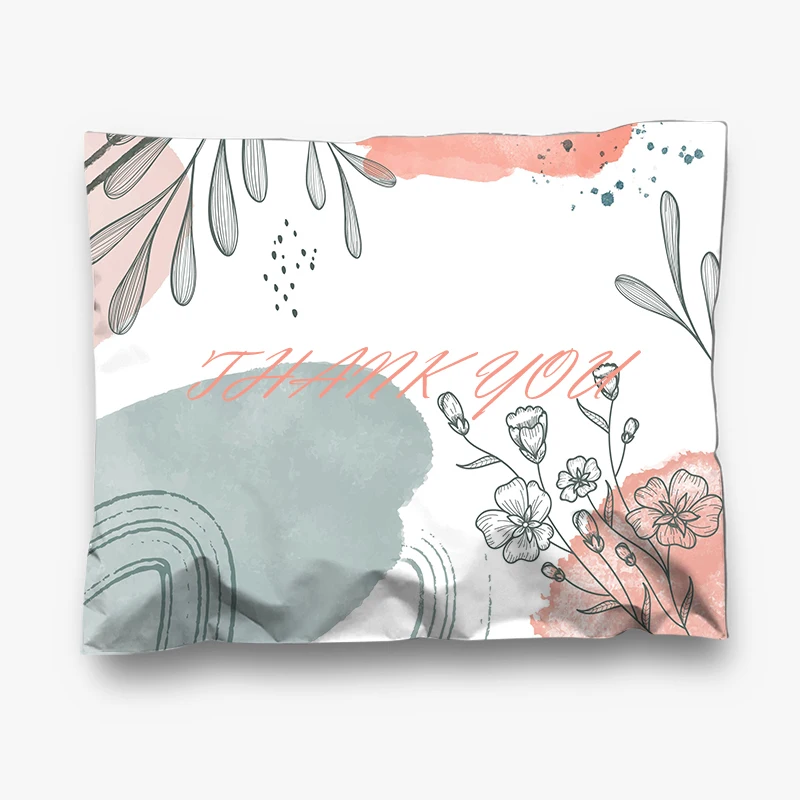 Custom Printed Personalized 25*35 Small Polymailer Thank You Poly Mailers Envelope Postage Mailing Shipping  Clothes Bags