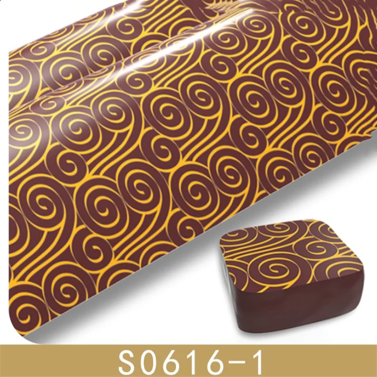 Custom Chocolate Transfer Sheets Logo Molds Pattern Birthday Cake Decoration Insert Chocolate Transfer Sheet