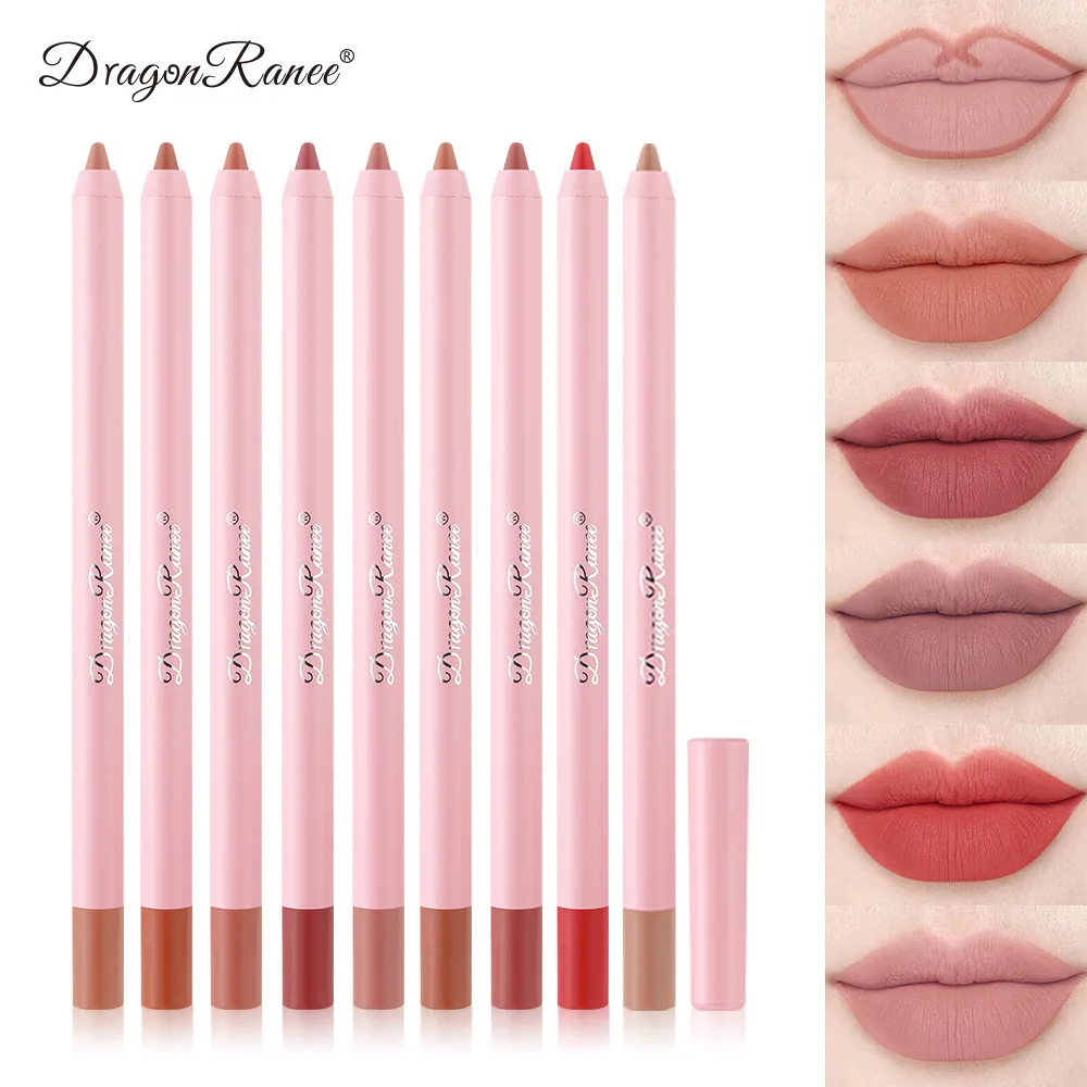 dragon ranee 12 color lip liner 3 in 1 function eye liner eyebrow liner lip pencil lipstick pen lasting waterproof no blooming