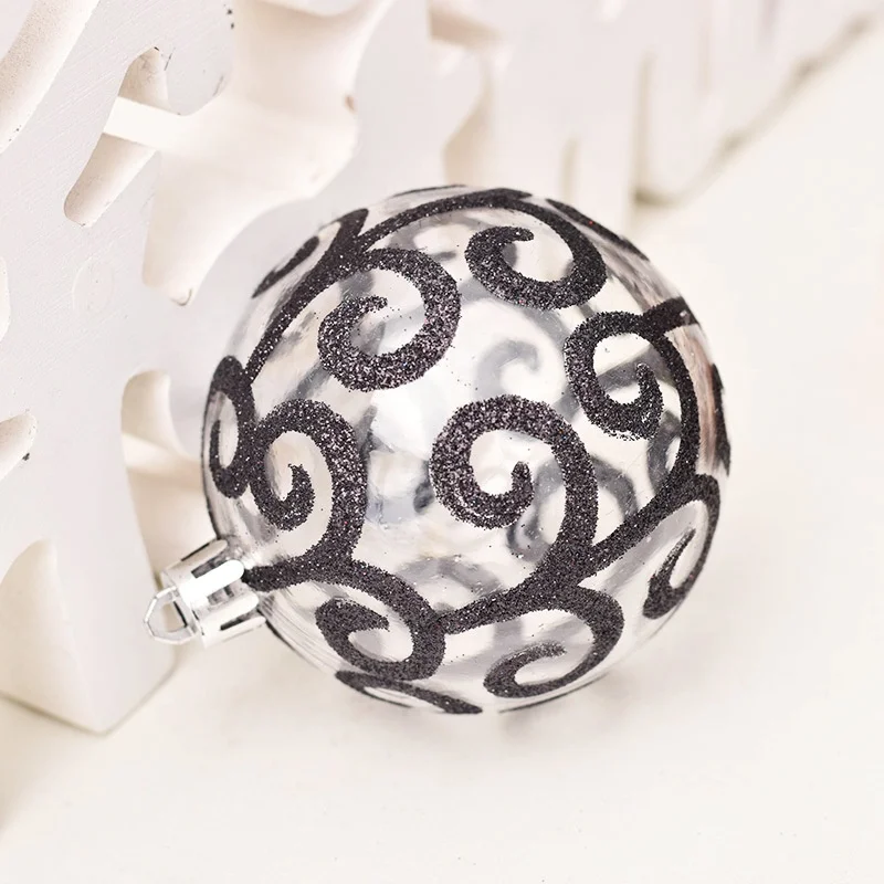 Factory Wholesale 7cm Transparent Eco-Friendly Christmas Ball Ornaments Home Party Hanging Clear Plastic Ball Pendant