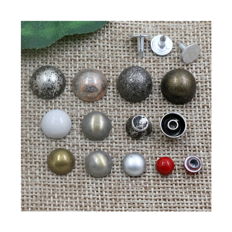 Factory wholesale round shape alloy metal clothing decorative rivets for leather