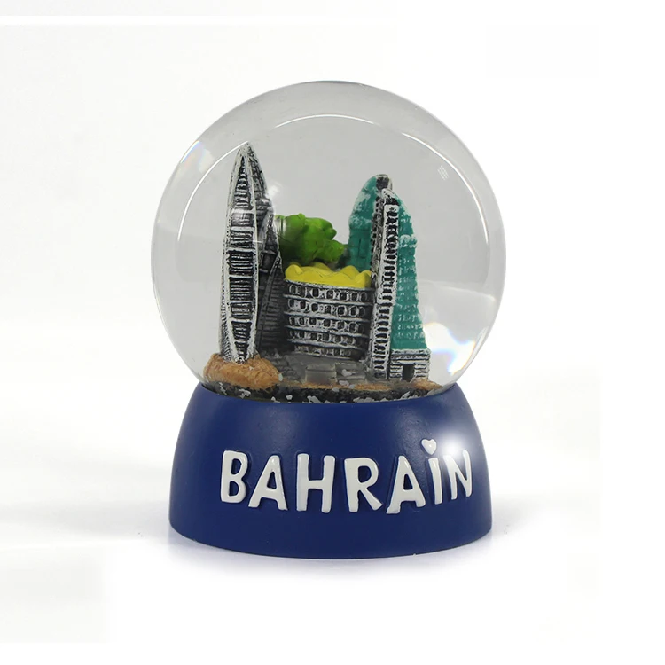 Oem Souvenir Gift Resin Craft Qatar Lighthouse Snow Globes Custom City Building Souvenir Glass Snow Globe Europe Folk Art