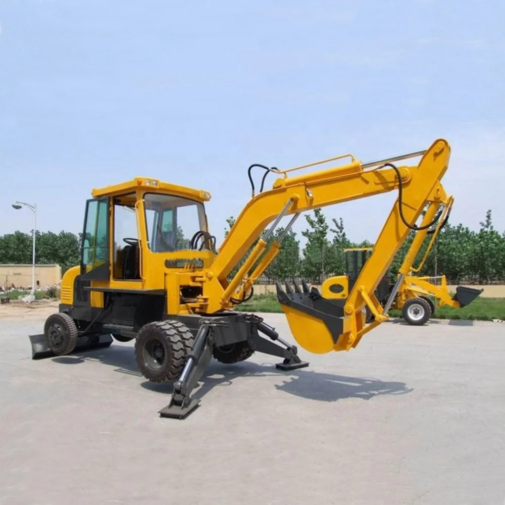 8.5 Ton Construction Wheel Excavators Price Wheeled 0.40m3 Bucket Capacity Excavator For Sale