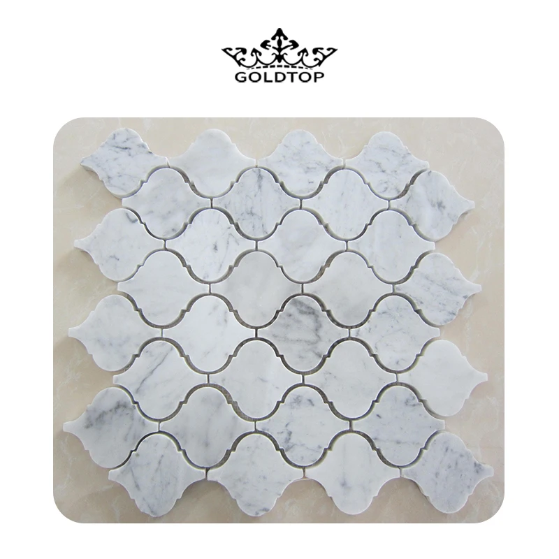 Золотая вершина OEM/ODM Mozaika losa Marmar напольная плитка carrara Белая Мраморная мозаичная для