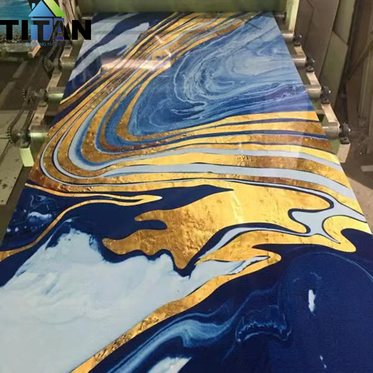 Artificial Marble Plastic Building Decor Uv Marmol Panel Pvc Marble Sheet