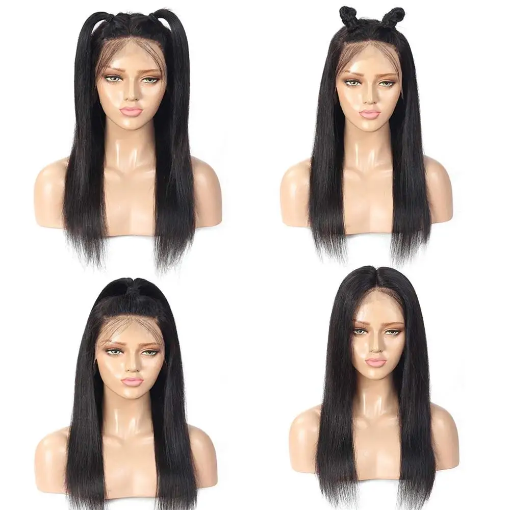 Best Vendor 100% Virgin Brazilian Human Hair Lace Front Wig, Cheap Natural Color Glueless Lace Frontal Wigs For Black Women