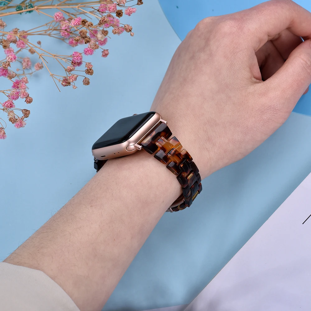 JUELONG Resin Strap for Smart Watch 7 6 5 4 Charm Transparent Bracelet Band