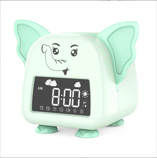2022 New Baby Children Sleep Trainer Clock Lights digital kids desk alarm clock nap night light table smart cartoon clock