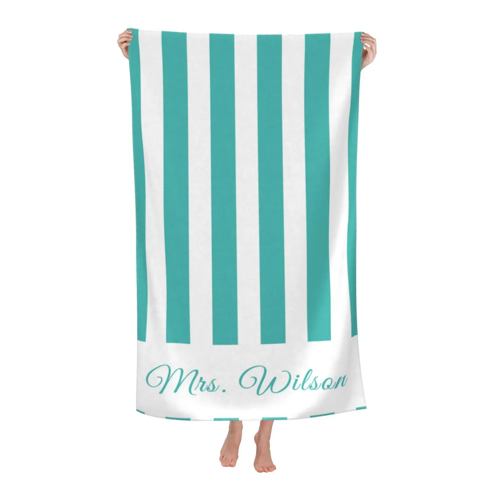 Customizable name Beach Towels - Soft, Durable, and Fashionable for Summer Fun  Personalized Name Beach Towels - High-Absorbent