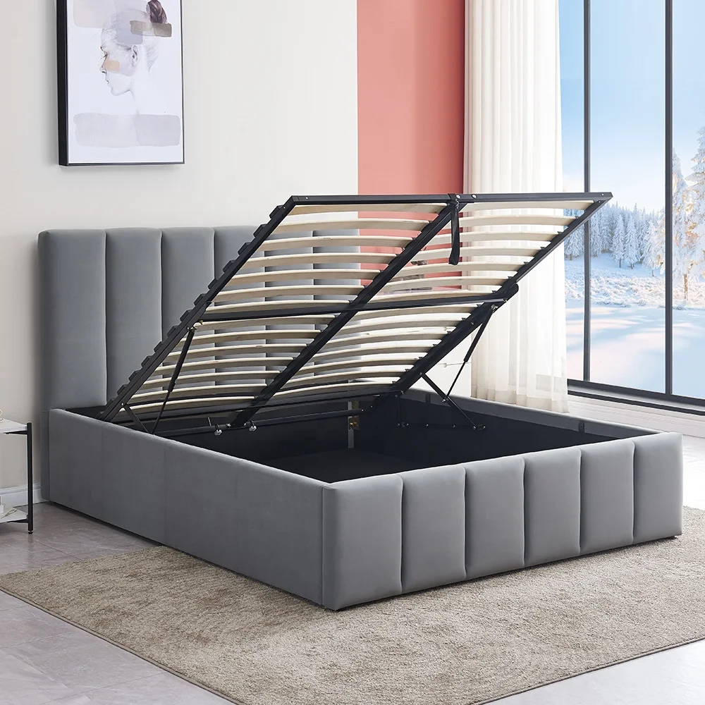 popular modern design wholesale  king queen full double twin single size  fabric soft bed