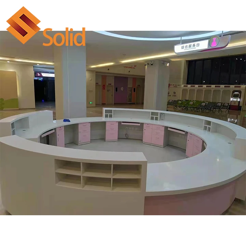 LED commercial bar sale disco furniture solid surface round bar counter