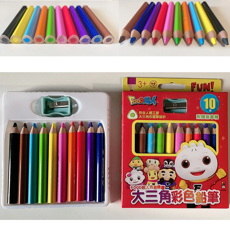 Customizable Packaging 5.0mm Lead  Assorted Colours with Jumbo Color Pencil,Premier Color Pre-Sharpened Pencil Set