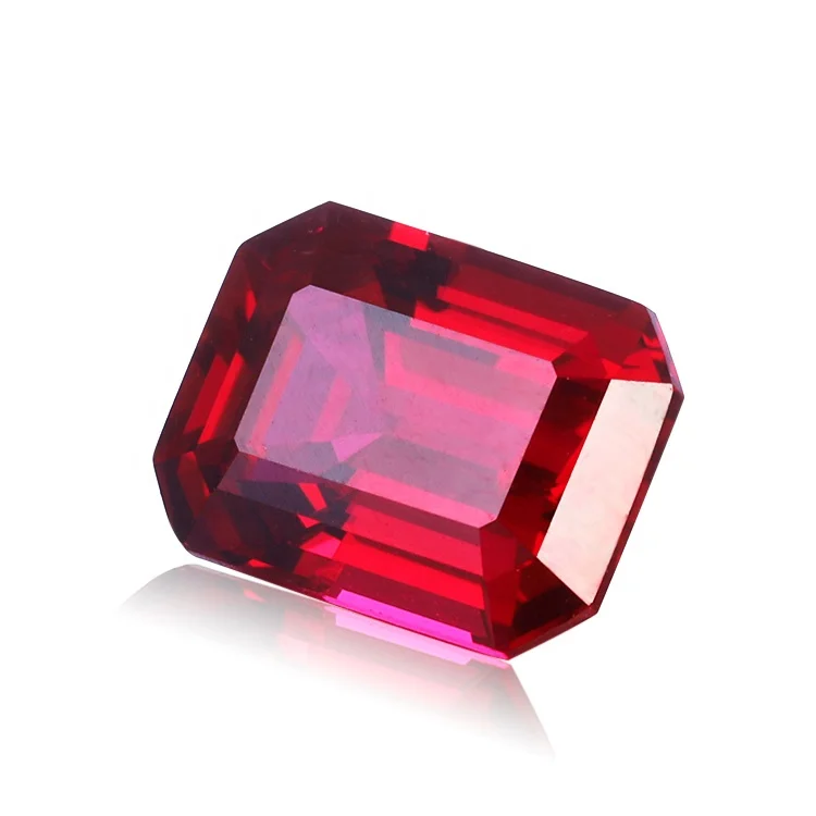 Zhanhao Wholesale Price Emerald Cut Radiant Lab Grown Ruby Beads for Jewelry Making Natural Pigeon Blood Lab Created Ruby