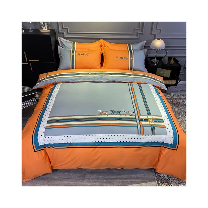 2021 new style hot-selling modern style bed pure cotton bed skirt four-piece bedding