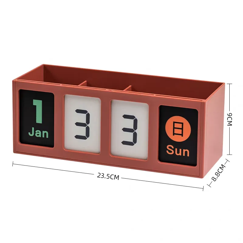 Hot new style recycling desk calendar Creative multifunction simple school office desktop pen container decoration