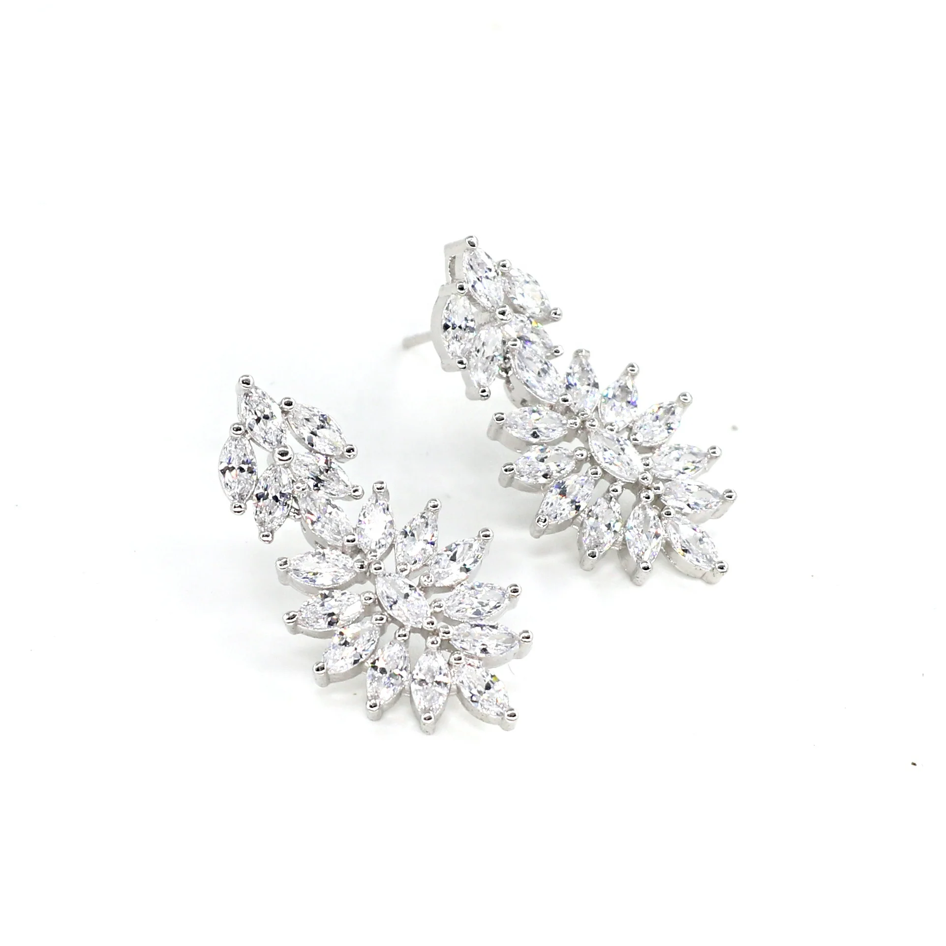 Bedazzled Fashion Horse Eye cubic zircon wedding necklace earrings bridal women  jewellery set for brides bridesmaid