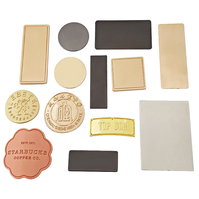 Wholesale Custom Metallic Plating Luggage Tags Garment Labels For Bags