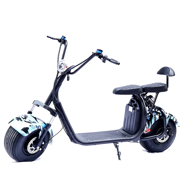 Высокоэффективный электрический скутер 60V12Ah 1500W с толстыми шинами быстрые электрические скутеры для