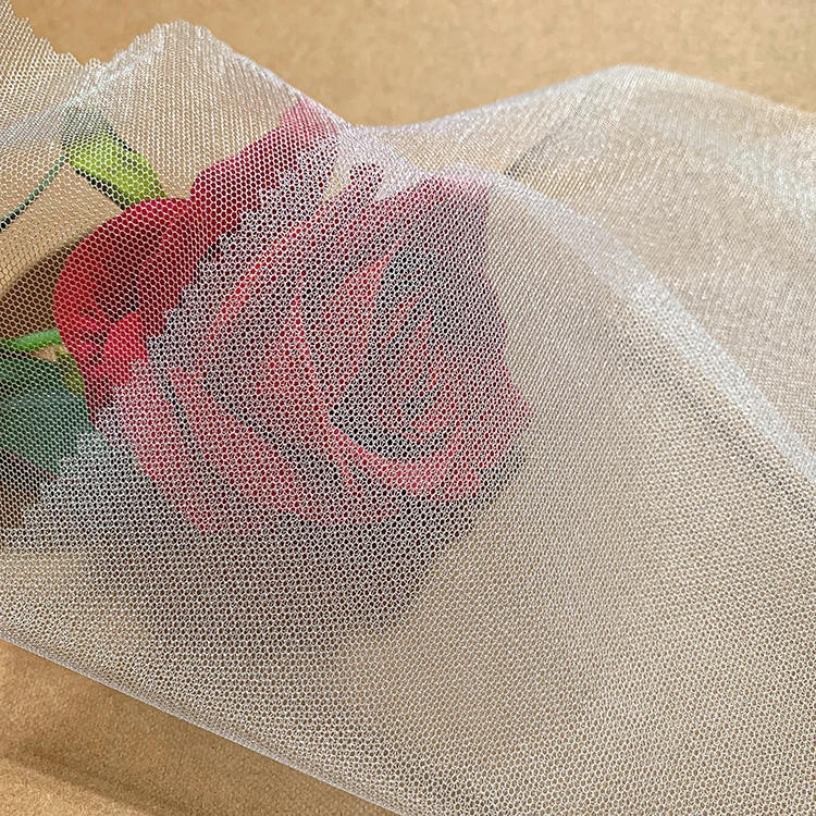 Factory wholesales women textiles tulle fabric 24gsm Nylon 4 layer Mesh Fabric(6420)for causal uniform garments dresses