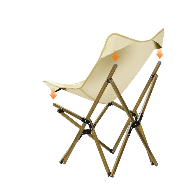 Tianye Hot Sale Outdoor Lightweight Folding Wood Grain Aluminum Frame Camping Chair
