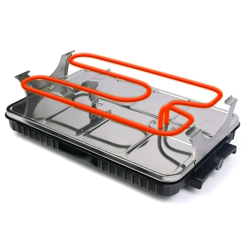 Korean Style Electric BBQ Barbecue Grill Non-Stick Stone Plate Griddle Small Raclette Grill