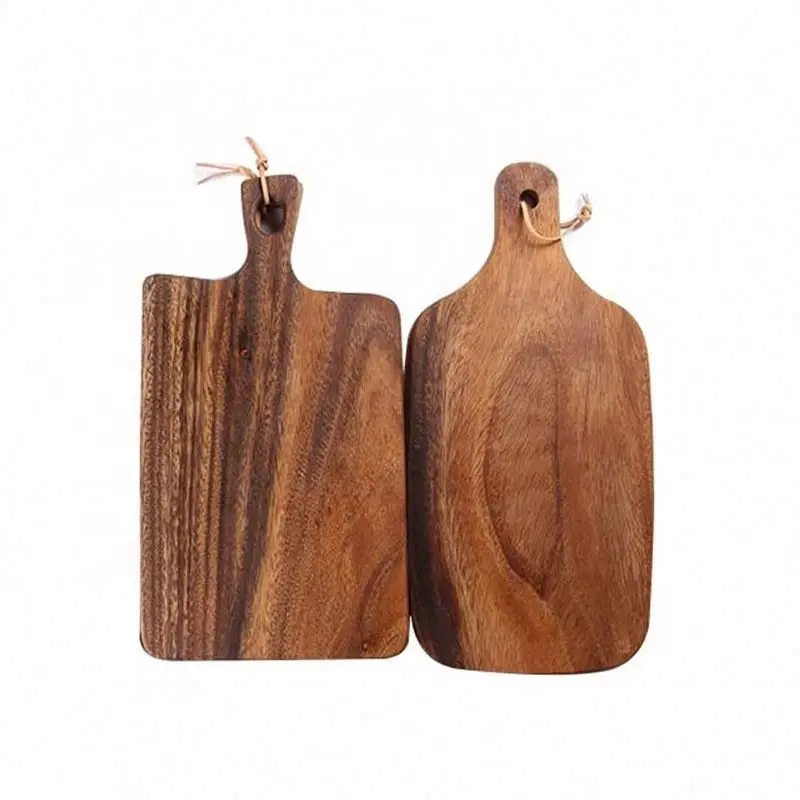 Thick Bark Cherry Cutting Board With Containers On