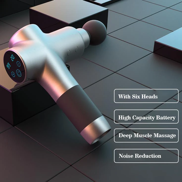 
2021hot sale Rechargeable Battery Deep Muscle Tissue Sports Vibration Massage Gun With Led Touch Screen 